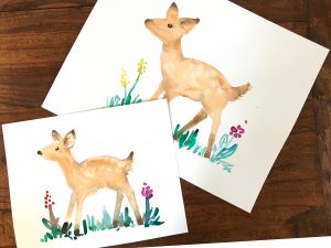 Woodland Deer Nursery Art